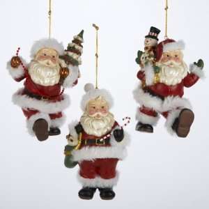 Club Pack of 12 Santa Claus Classics Retro Style Christmas Ornaments 5 
