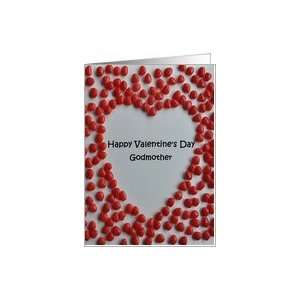 Valentine candy heart card to godmother Card