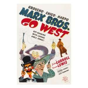Go West, Groucho Marx, Harpo Marx, Chico Marx, Diana Lewis, 1940 