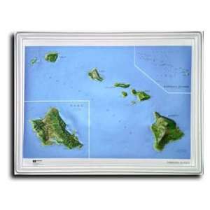  Hawaii Topographic Relief Map 