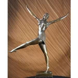  Chiparus Egyptian Dancer Art Deco Bronze Statue 