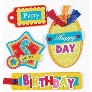 Surprise Party Handmade 3 D Stickers