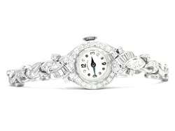 Vintage Lady Hamilton Platinum Watch with Diamonds  
