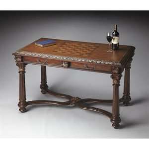  Butler Wood Heritage Chess Game Table Patio, Lawn 