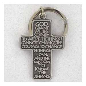 Serenity Prayer Cross Key Chain