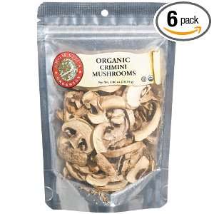 Aromatica Organics Crimini Mushrooms, 1.0 Ounce Bags (Pack of 6)