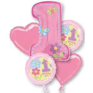    Hugs and Stitches Girl 1st Birthday Balloon Bouquet: Toys & Games