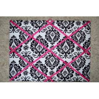 Damask with Shocking Pink Ribbon French/memo Board by Toycatz 