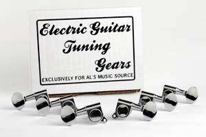 Electric guitar tuners 3/3 chrome Oval buttons AMS 2LPO  
