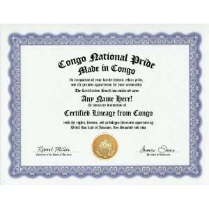 Congo Congolese National Pride Certification Custom Gag Nationality 