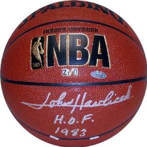  John Havlicek Autographed Indoor/Outdoor Basketball with 