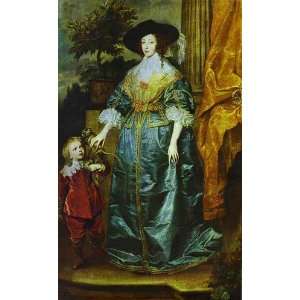   Sir Antony van Dyck   24 x 40 inches   Queen Henrie