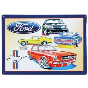  Ford Mustang Collage Retro Tin Sign
