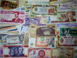 580 World Bank Notes US Currency Antartica to Zimbabwe Many Old 