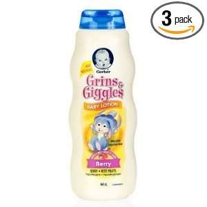  Gerber Grins & Giggles Baby Lotion, Berry 15 Oz (Pack of 3 