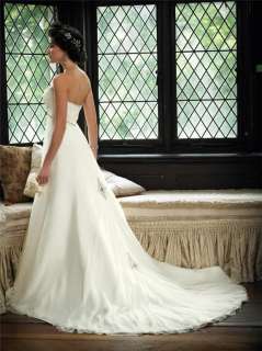 White/Ivory wedding Dress Custom SZ:2 4 6 8 10 12 14 16  