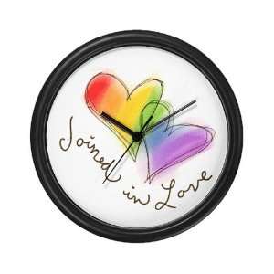  Joined in Love Rainbow Hearts Wall Clock