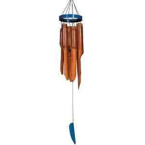  Asli Arts Blue Ring Bamboo 46 Inch Wind Chime: Patio 