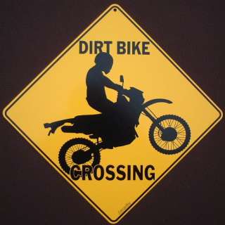 DIRT BIKE CROSSING Sign decor sports motorcycles art  
