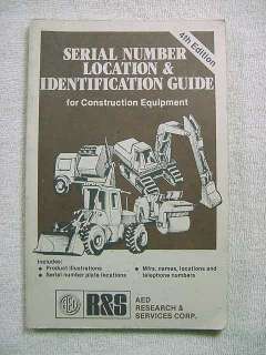  Number Location & Identification Guide for Construction Equipment 
