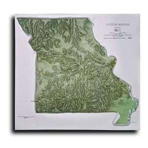  Missouri Topographic Relief Map 