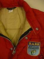Vintage Bass Anglers Sportsman Society Jacket 80s Fishing Mens Red 