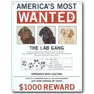  Americas Most Wanted Tin Metal Sign  The Lab Gang