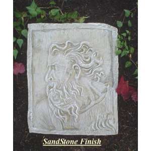  Sandstone Religious Cast Stone Moses Relief Garden Plaque 
