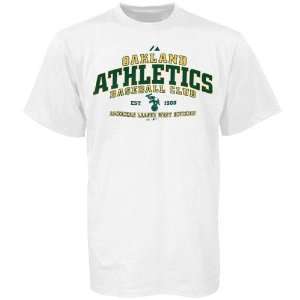  Majestic Oakland Athletics White Youth Fan Club T shirt 