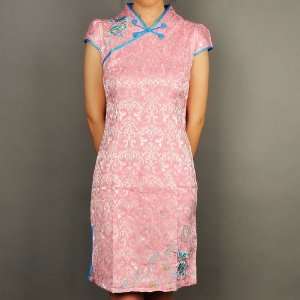 Women Butterfly Mini Dress Cheongsam Rose Available Sizes: 0, 2, 4, 6 