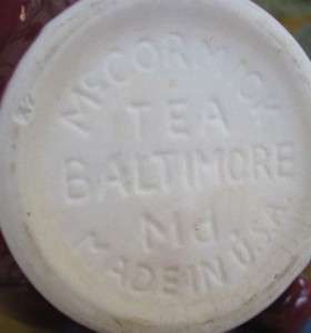 Hall China Maroon McCormick Tea Baltimore Maryland 6 Cup Teapot  