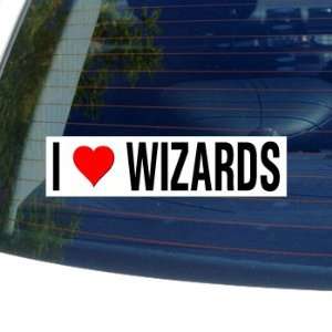  I Love Heart WIZARDS Window Bumper Sticker: Automotive