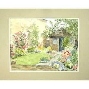  C1980 M Smart Water Colour Country Cottage Flowers: Home 