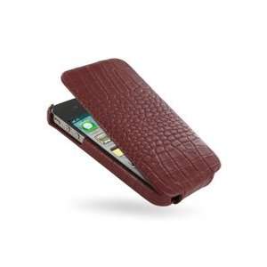   FX2 Red Crocodile Leather Case for Apple iPhone 4 & 4S Electronics