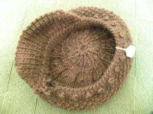 PATRICIA UNDERWOOD brown knit hat MUST HAVE  