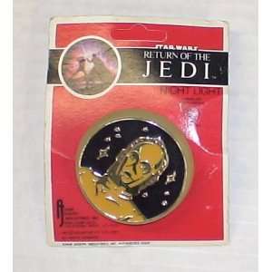    Vintage 1983 Star Wars Rotj C 3p0 (Round) Night Light Toys & Games
