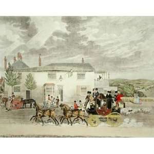  View of The Highgate Road Etching Pollard, James Hunt 