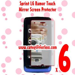 6x Mirror Screen Protector for Sprint LG Rumor Touch  