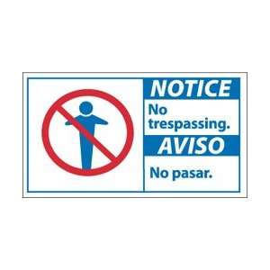 NBA4R   Notice, Notice Keep Door Closed/Aviso (Bilingual), 10 X 18 