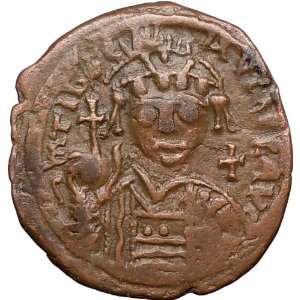   TIBERIUS Rare Authentic Genuine Ancient BYZANTINE Coin 582AD Large M