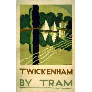  1924 poster Twickenham by tram / E. McKnight Kauffer 2 