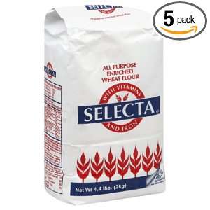 Selecta Azteca Milling Wheat Flour All Purpose, 4.4 Pound (Pack of 5 