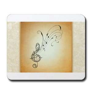    Mousepad (Mouse Pad) Treble Clef Music Notes 