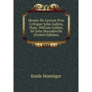   , Sir John Maundeville (French Edition) Emile MontÃ©gut Books