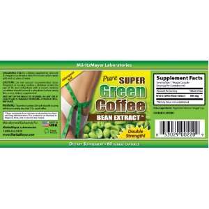 Pure Super Green Coffee Bean Extract: 60 Double Strength 
