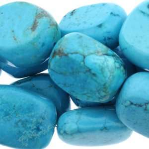 Dyed Magnesite Turquoise  Nugget Puffy   32mm Height, 24mm Width 