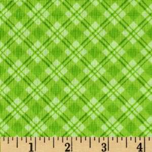  44 Wide Bloomsbury Bias Plaid Light Green Fabric By The 