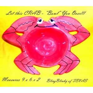  Lotus 1999 Crab Bowl Dish No Fiddler Horseshoe Red Beach 