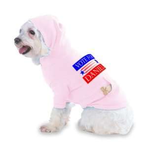 VOTE FOR DANIEL Hooded (Hoody) T Shirt with pocket for your Dog or Cat 