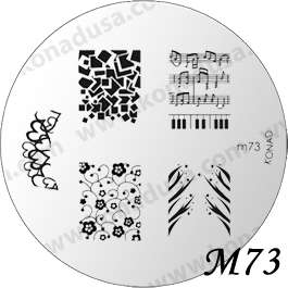 Konad Stamping Nail Nails Design Art Image Plate M73  